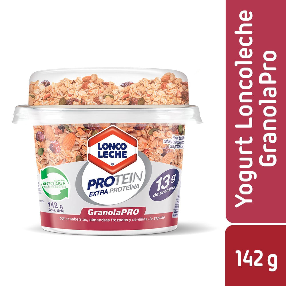 YOGURT PROTEIN GRANOLA POTE 142 GR LONCOLECHE